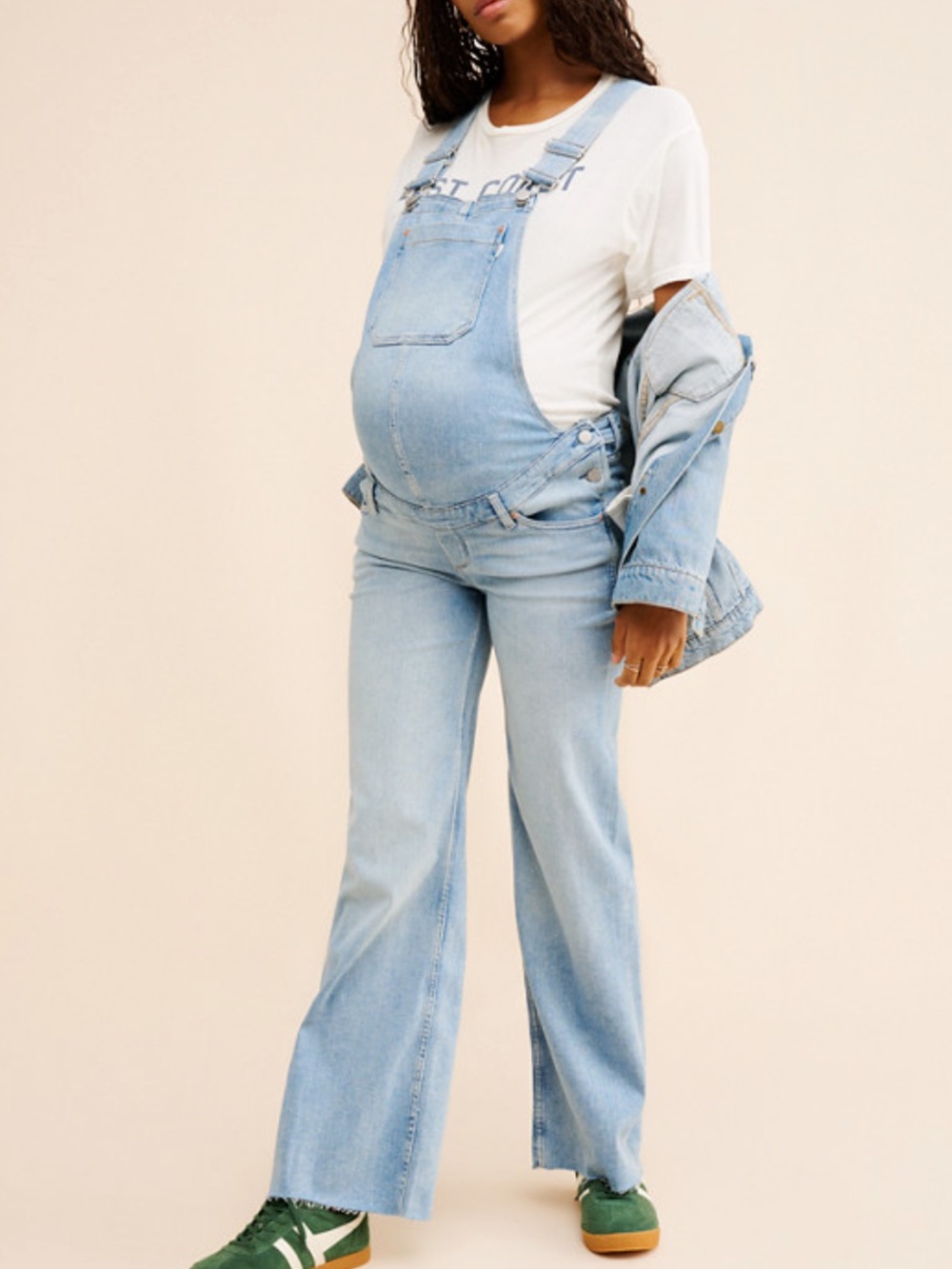 New DL1961 Light Wash Maternity Denim Overalls